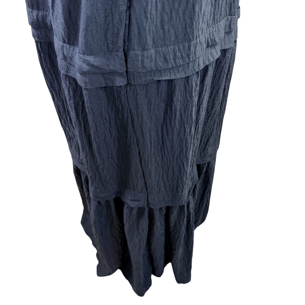 Simply Vera Wang Tiered Maxi Dress Black M cottagecore bohemian summer sundress - Picture 5 of 10